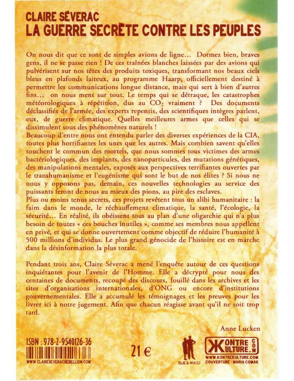 La Guerre Secr te Contre Les Peuples Claire S verac Version Aper u 